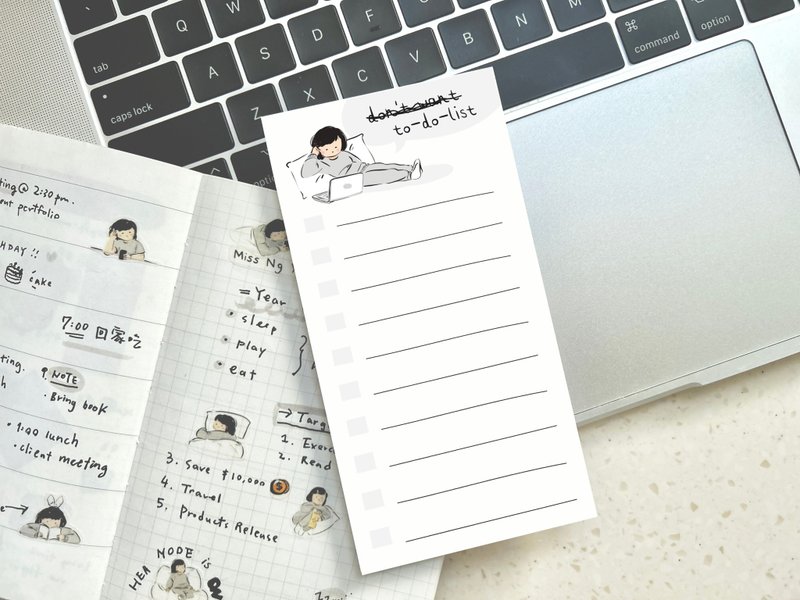吴郁小姐 Don't want To-Do-List 不想做的事列表 | 便条本 - 便条纸/标签贴 - 纸 灰色