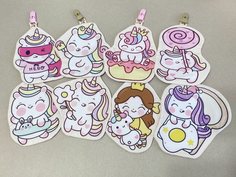 独角兽系列 | 造型手帕巾 | 甜点蛋糕 | 棒棒糖 | 小公主 | 冰棒 - 围嘴/口水巾 - 棉．麻 多色