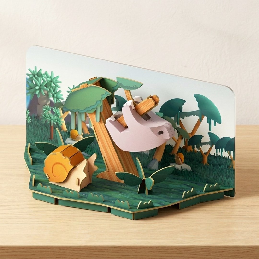 Halftoys Animal 树懒STEAM教育玩具 - 桌游/玩具 - 塑料 蓝色