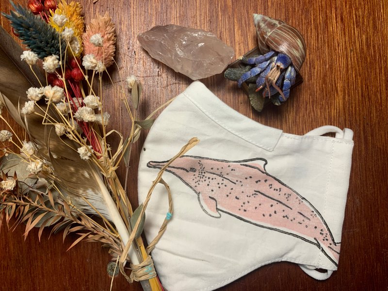 纯棉口罩 中华白海豚 【海印 X 收皮工作室】 - 口罩 - 棉．麻 