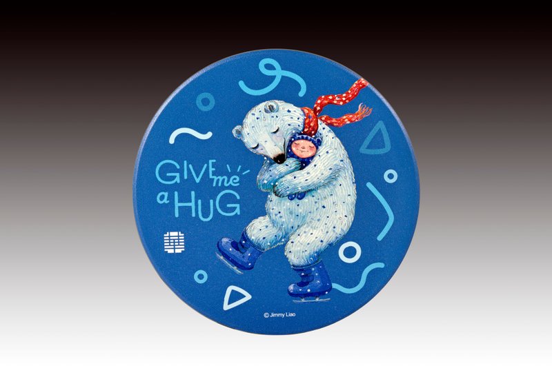 几米 拥抱 日日吸水杯垫 北极熊 - 杯垫 - 瓷 蓝色