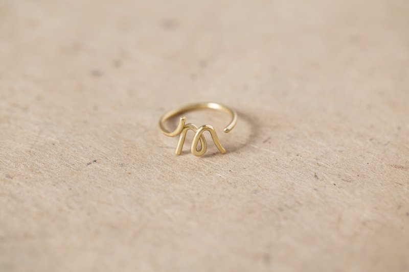 ChatterRing M-P brass ring - 戒指 - 铜/黄铜 金色