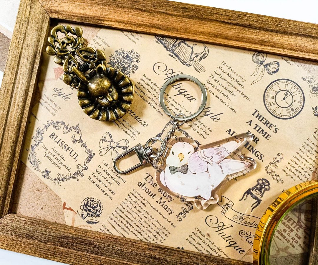 KR522可愛吊飾cute pendant_鸚鵡parrot.P/ 晶透吊飾_鑰匙圈 - 钥匙链/钥匙包 - 塑料 多色