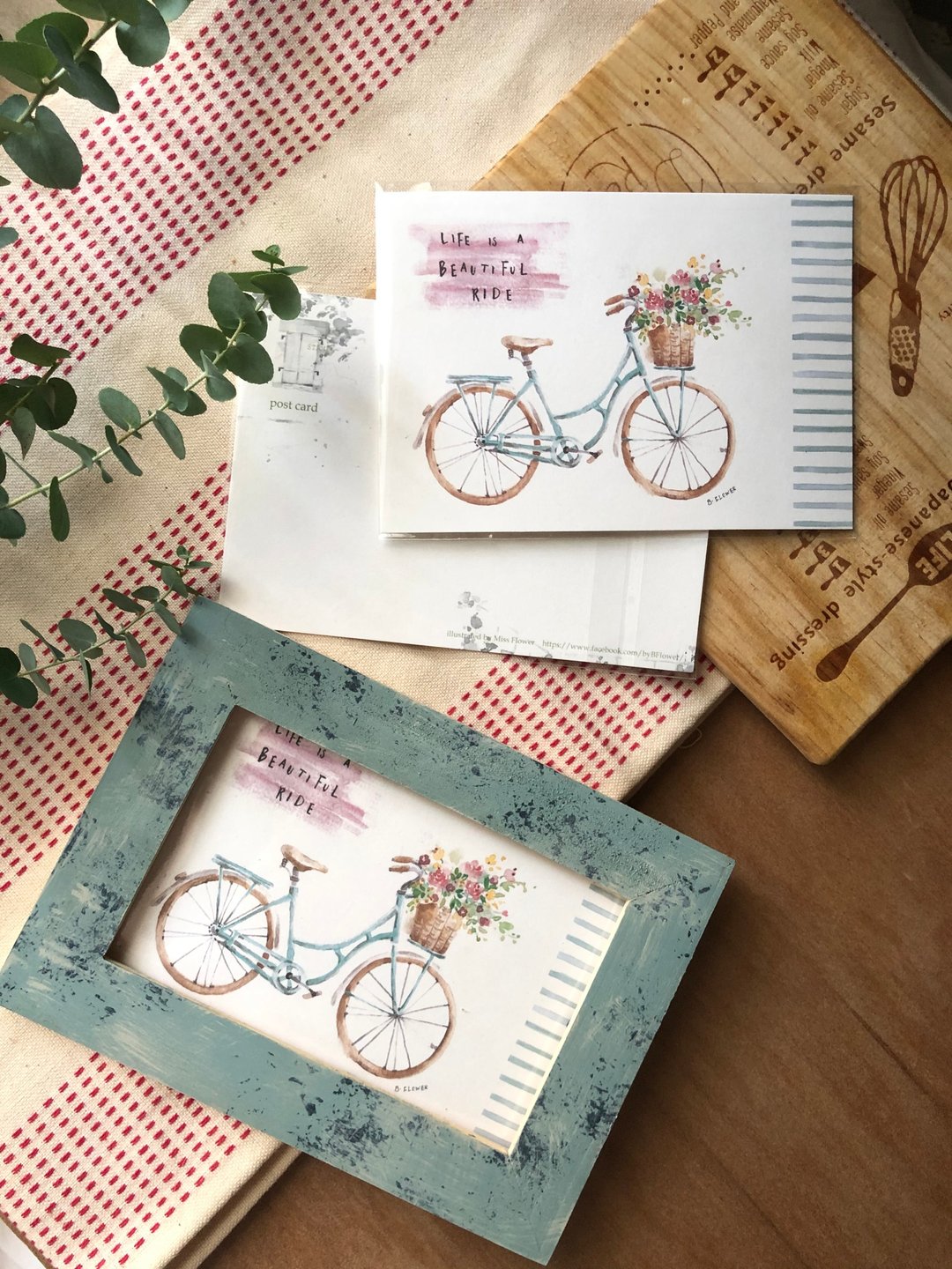 Green Life 明信片系列bike - 卡片/明信片 - 纸 绿色