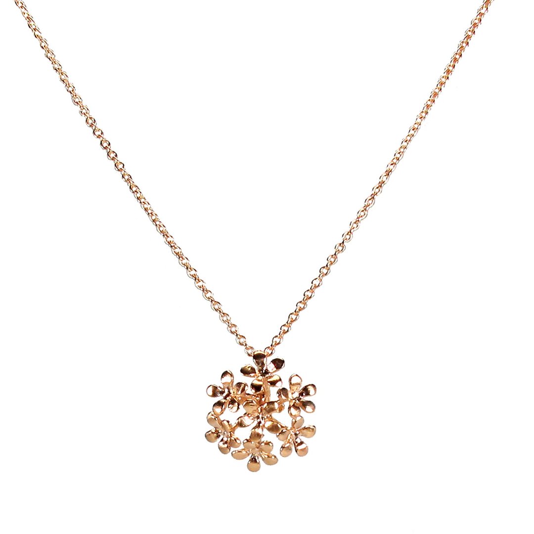 Flower Pendant Necklace,Round flower ,Floral Pendant Necklaces - 项链 - 其他金属 