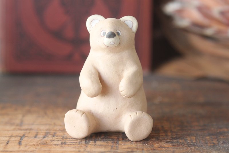 棕熊迷你人物模型 - 玩偶/公仔 - 陶 卡其色
