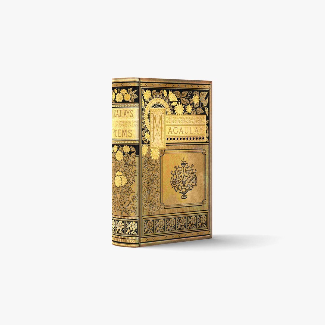 fake book box / POEMS I -MACAULAY-A【XS / 1 book】 | 3D papercraft, PDF template - 图文模板设计 - 其他材质 