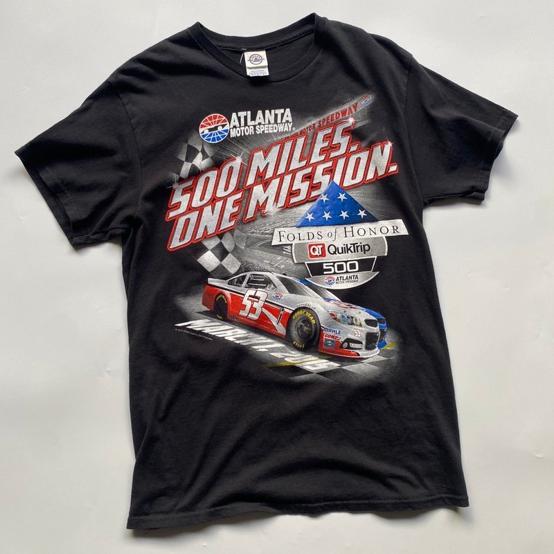 --两光师古着--黑底色赛车T-shirt - 男装上衣/T 恤 - 其他材质 黑色