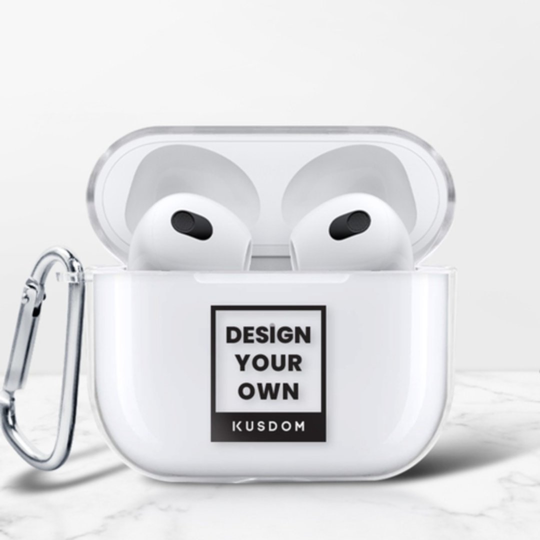 【定制化礼物】AirPods (第3代) 透明壳 (合金扣)│耳机壳/配件 - 耳机收纳 - 塑料 白色
