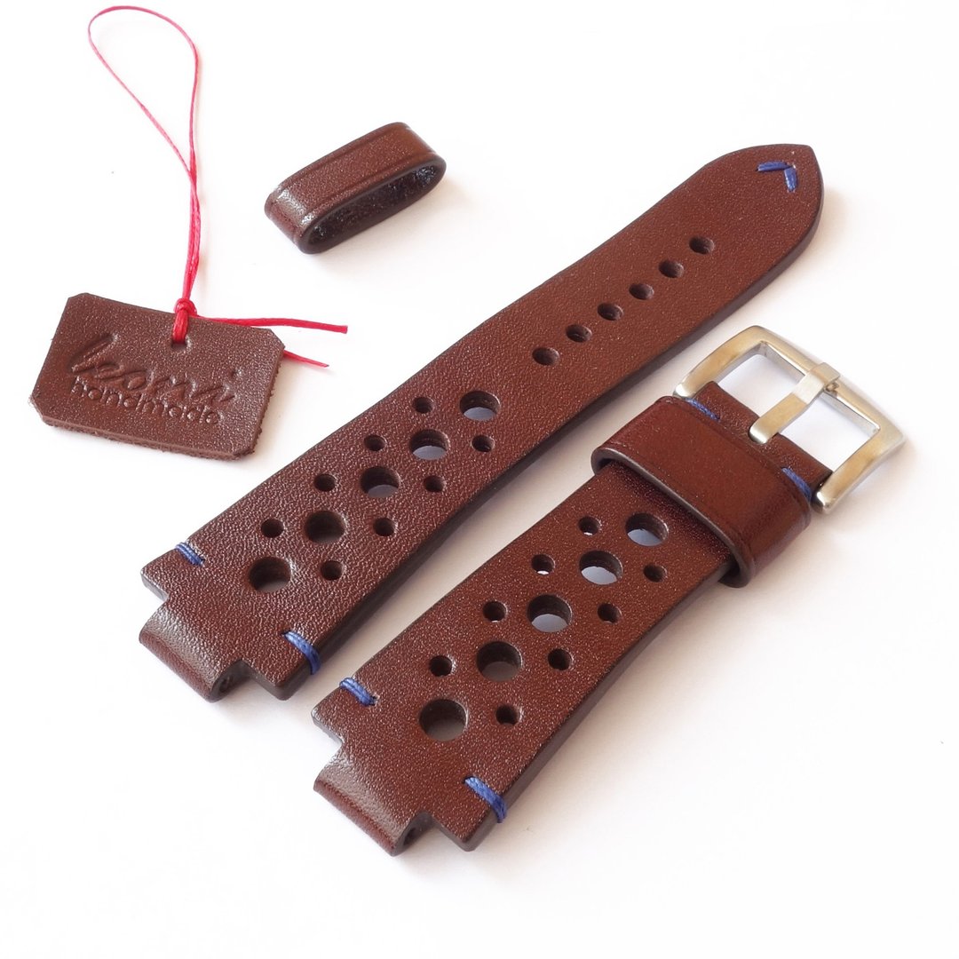 棕色运动表带 用于ORIS Aquis 真皮 Oris表带 - 表带 - 真皮 咖啡色