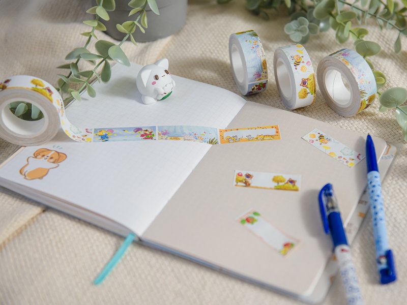 动物园地纸胶带 ( 2入组 ) - 纸胶带 - 纸 多色
