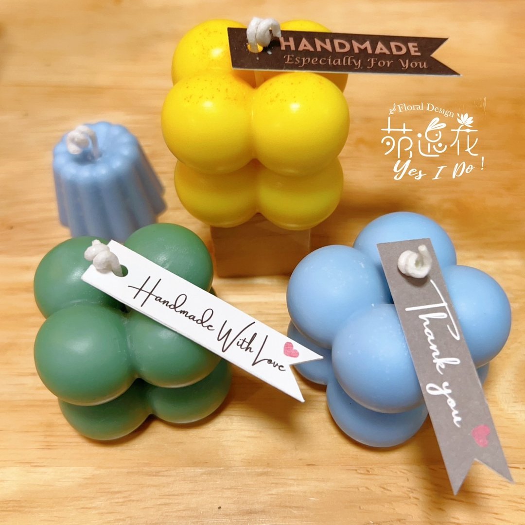 小魔方香氛蜡烛 - 蜡烛/烛台 - 蜡 多色