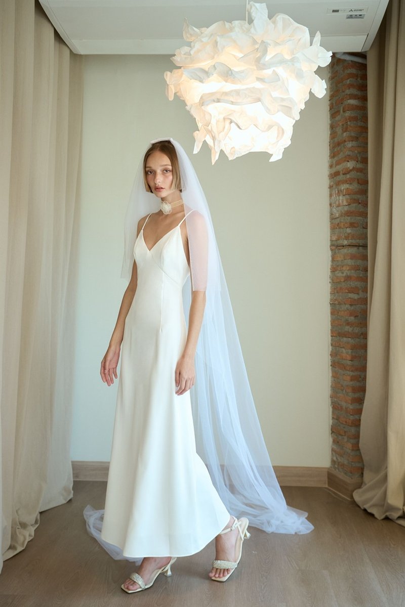 Alexa Dress by Klara Love 婚纱、订婚礼服、婚纱、活动礼服 - 洋装/连衣裙 - 聚酯纤维 白色