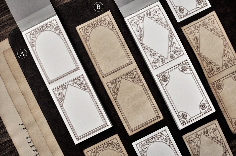 花框便签本 - 便条纸/标签贴 - 纸 咖啡色