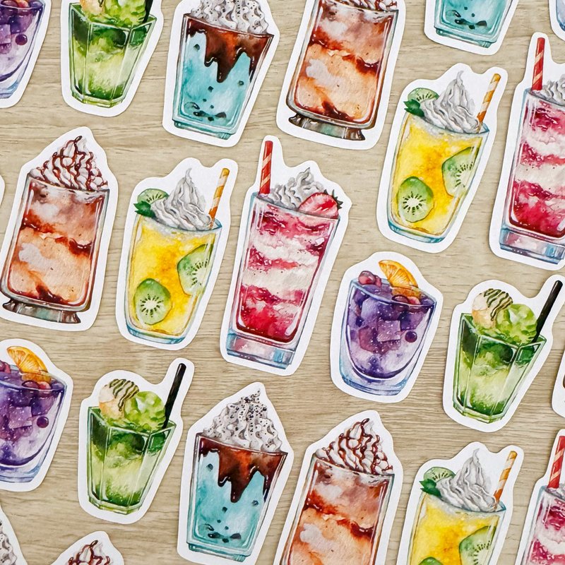冰饮造型贴纸 - 贴纸 - 纸 多色