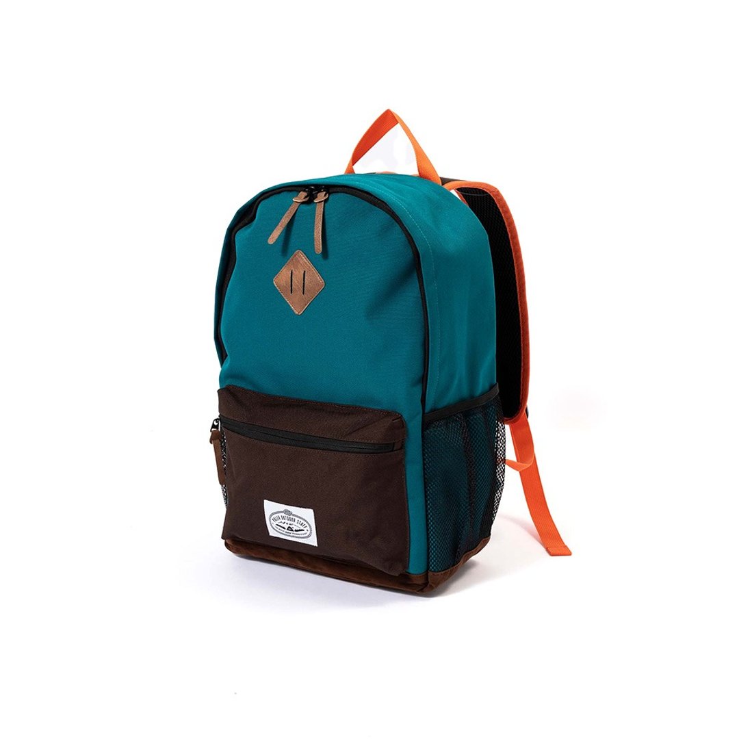 日本限定 POLER Rambler Pack M 探索漫游双肩包 / 蓝绿*棕 - 后背包/双肩包 - 聚酯纤维 绿色