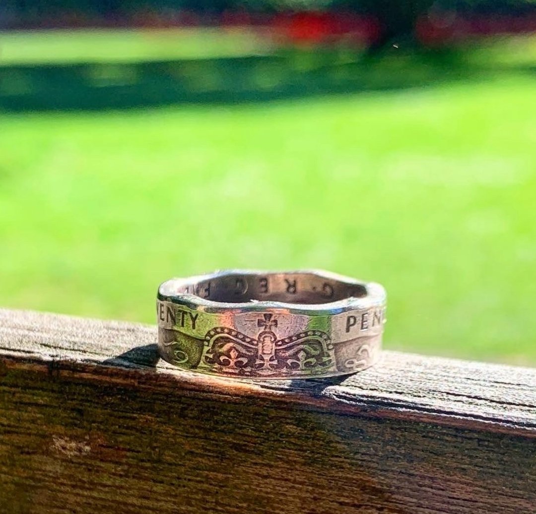 英国20便士硬币戒指 - 戒指 - 其他金属 