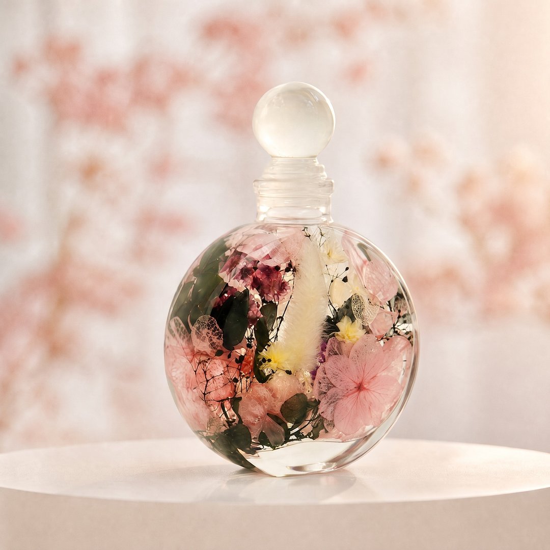 日系和风 浮游花瓶 Herbarium【粉红】| 永生花 疗愈摆设 礼物 - 干燥花/捧花 - 植物．花 粉红色