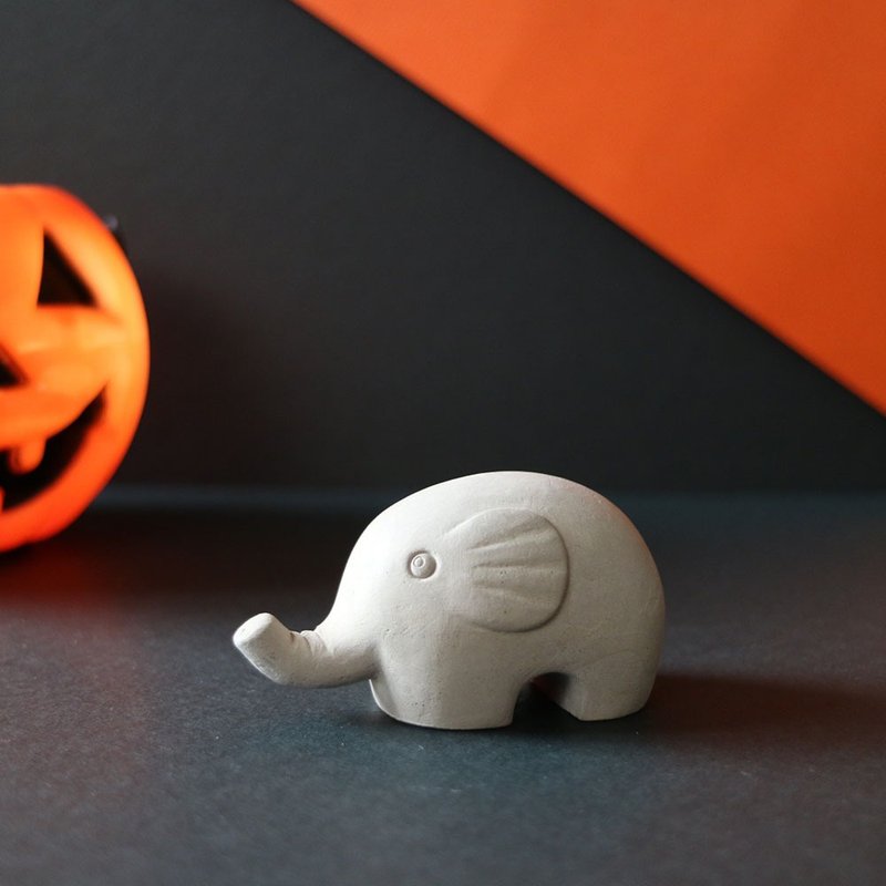 三木不大象 超迷你摆饰/磁铁/水泥材质/收回纹针/情人节礼物 - 其他 - 水泥 灰色