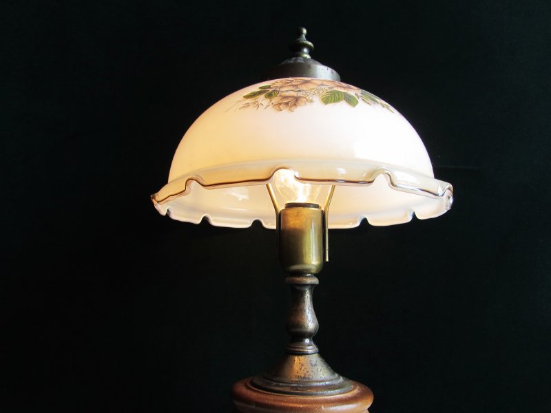 【老时光 OLD-TIME】早期二手台湾制玻璃桌灯 - 灯具/灯饰 - 其他材质 