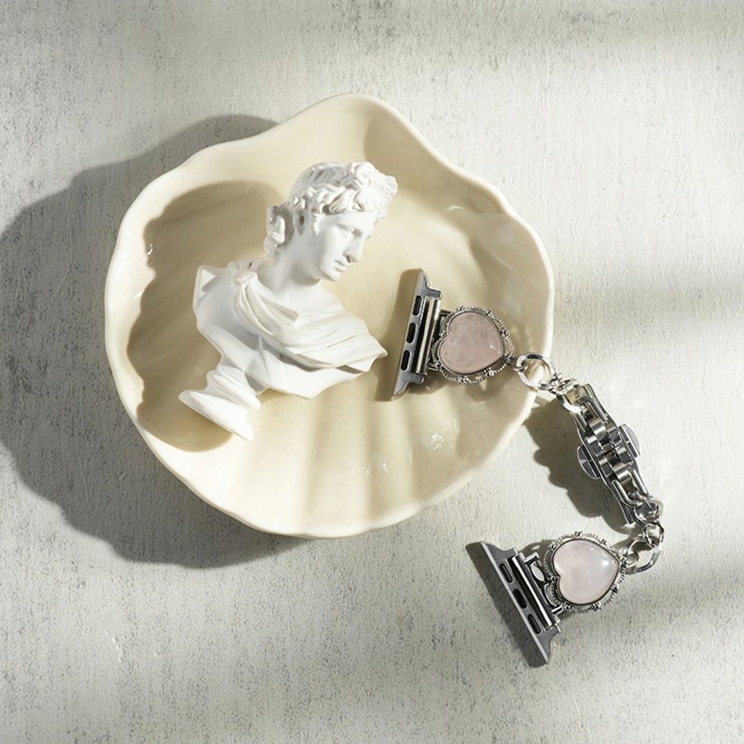 APPLE WATCH - 【Blush Love Bracelet】手做水晶表带表带 - 表带 - 其他金属 