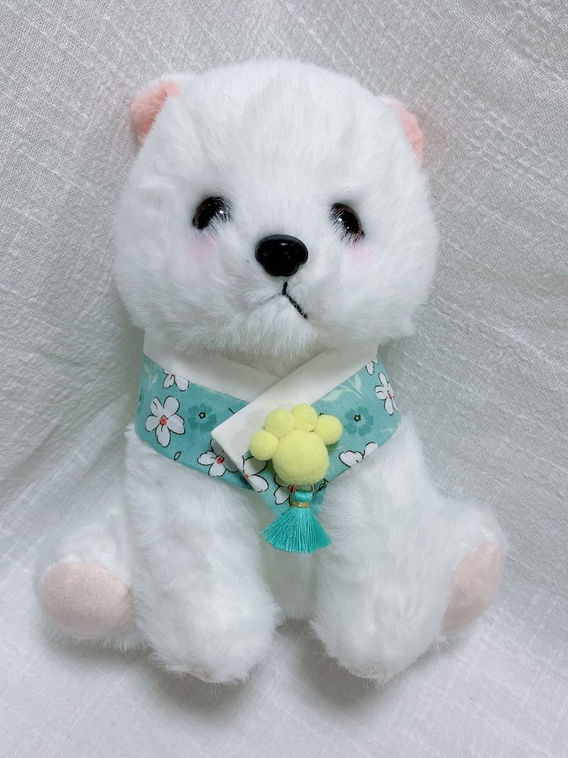 宠物领巾-清新撞色小肉球 - 衣/帽 - 棉．麻 蓝色