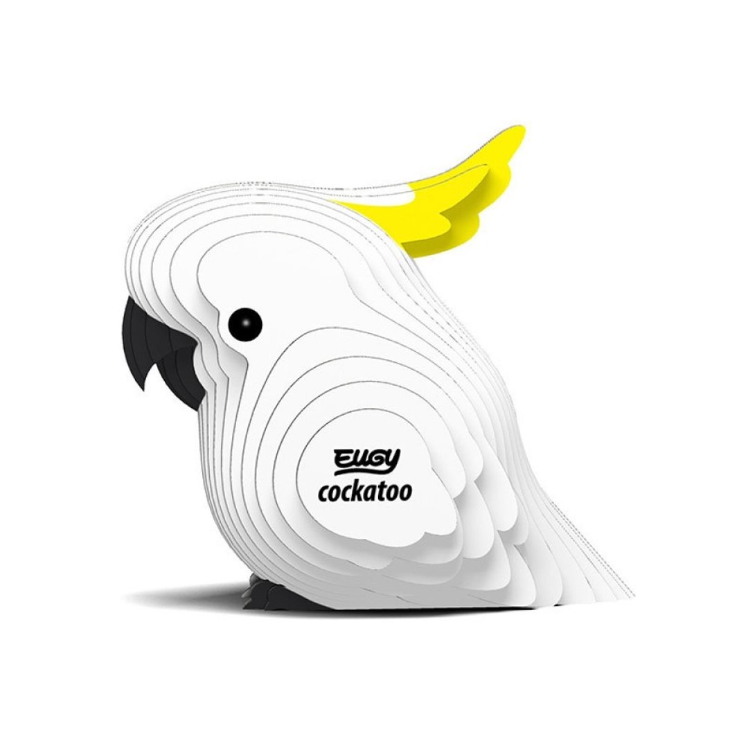 EUGY 3D坑纸拼图 - 028 白色鹦鹉 - 拼图 - 纸 白色