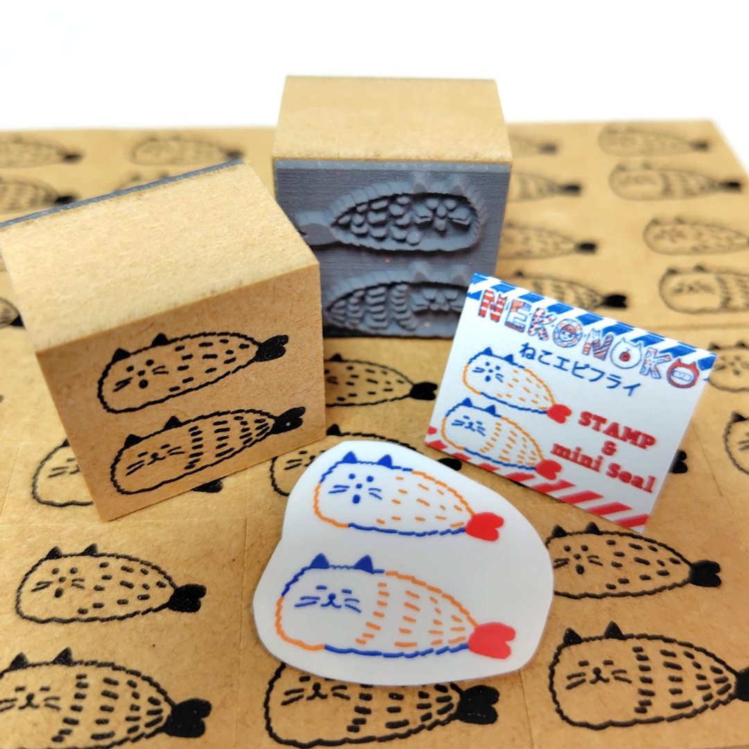NEKONOKO 印章 猫虾排 日本制造 - 印章/印台 - 其他材质 