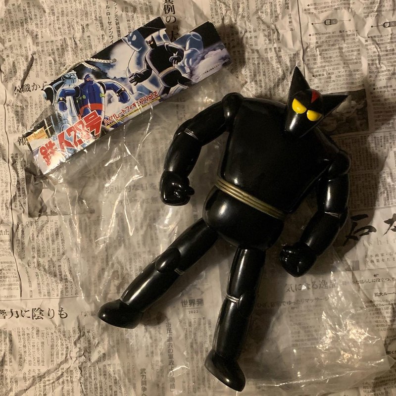日本 软胶 ソフビ 大型 铁人28号 黑牛 玩具 公仔 - 玩偶/公仔 - 其他材质 黑色
