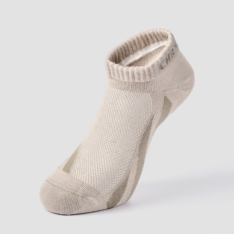 平行线抗菌运动踝袜 - 咖(M、L) - 袜子 - 棉．麻 咖啡色