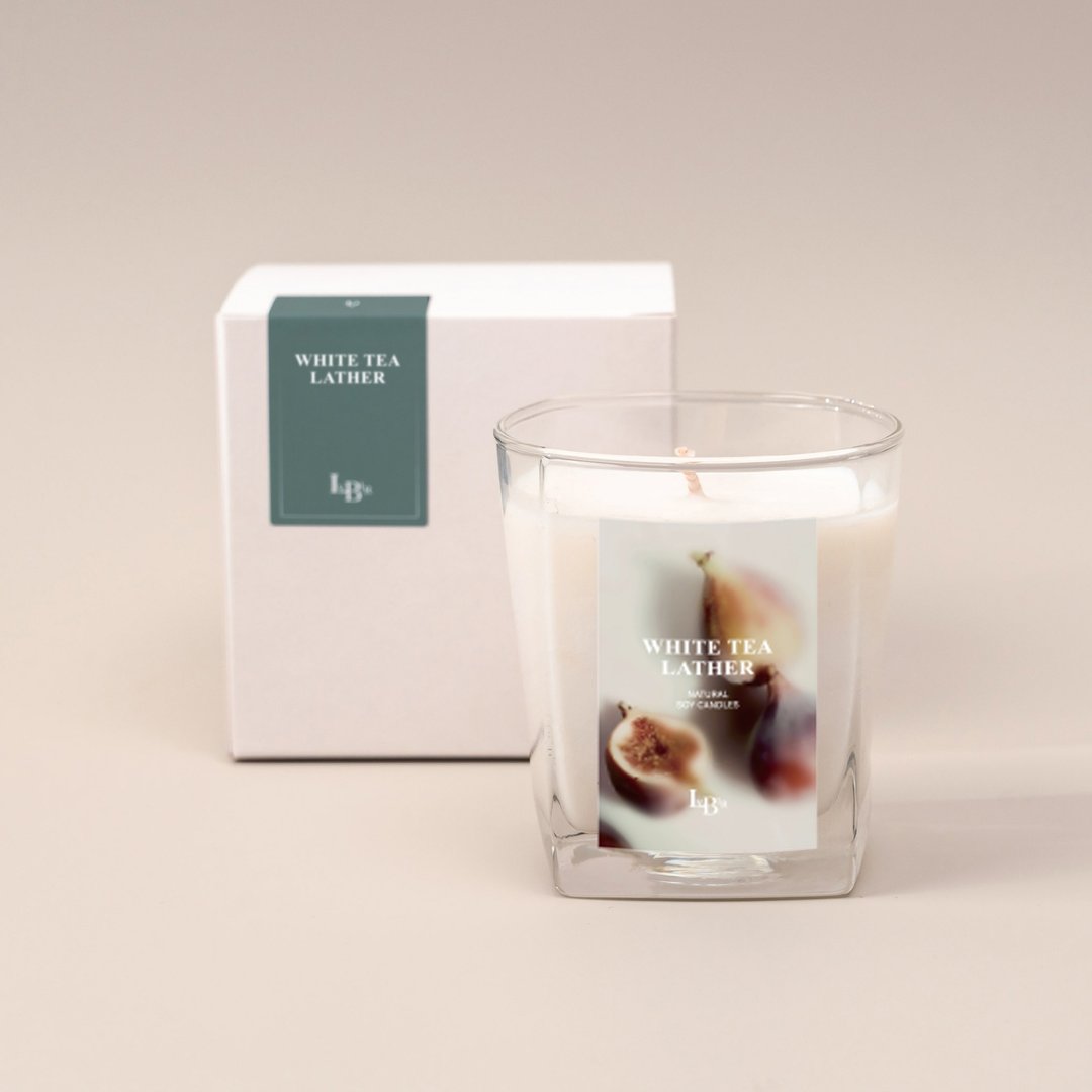 【茶香|白茶 相濡以茉White tea lather】天然大豆香氛蜡烛 - 蜡烛/烛台 - 蜡 