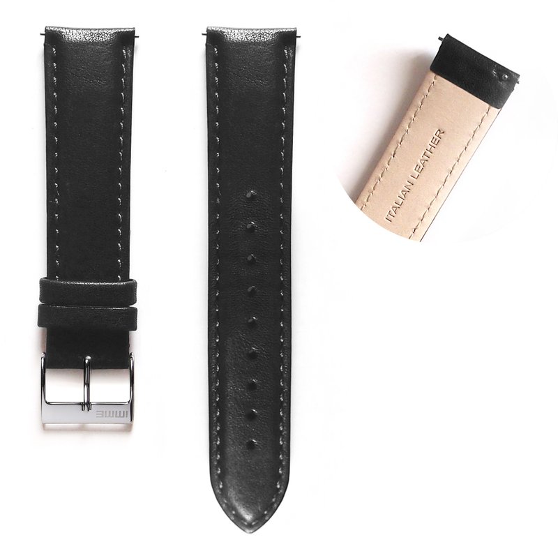 买一送一 | 意大利皮表带 | 黑色 | 褐色 - 表带 - 其他金属 黑色