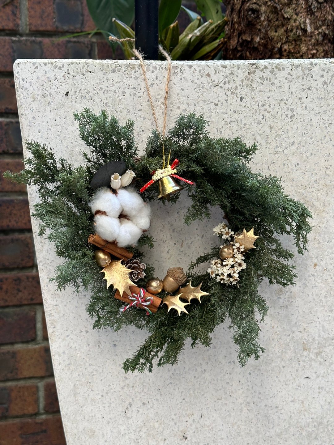 永生花圣诞花圈 耶诞 xmas 交换礼物 材料包 - 植栽 - 植物．花 绿色