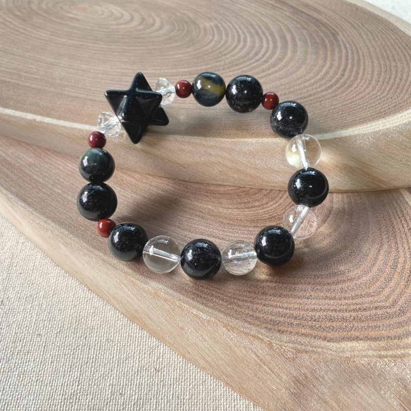 星野星钻手串/黑发晶蓝虎眼/天然/水晶手链/能量石/原生态040108 - 手链/手环 - 水晶 多色