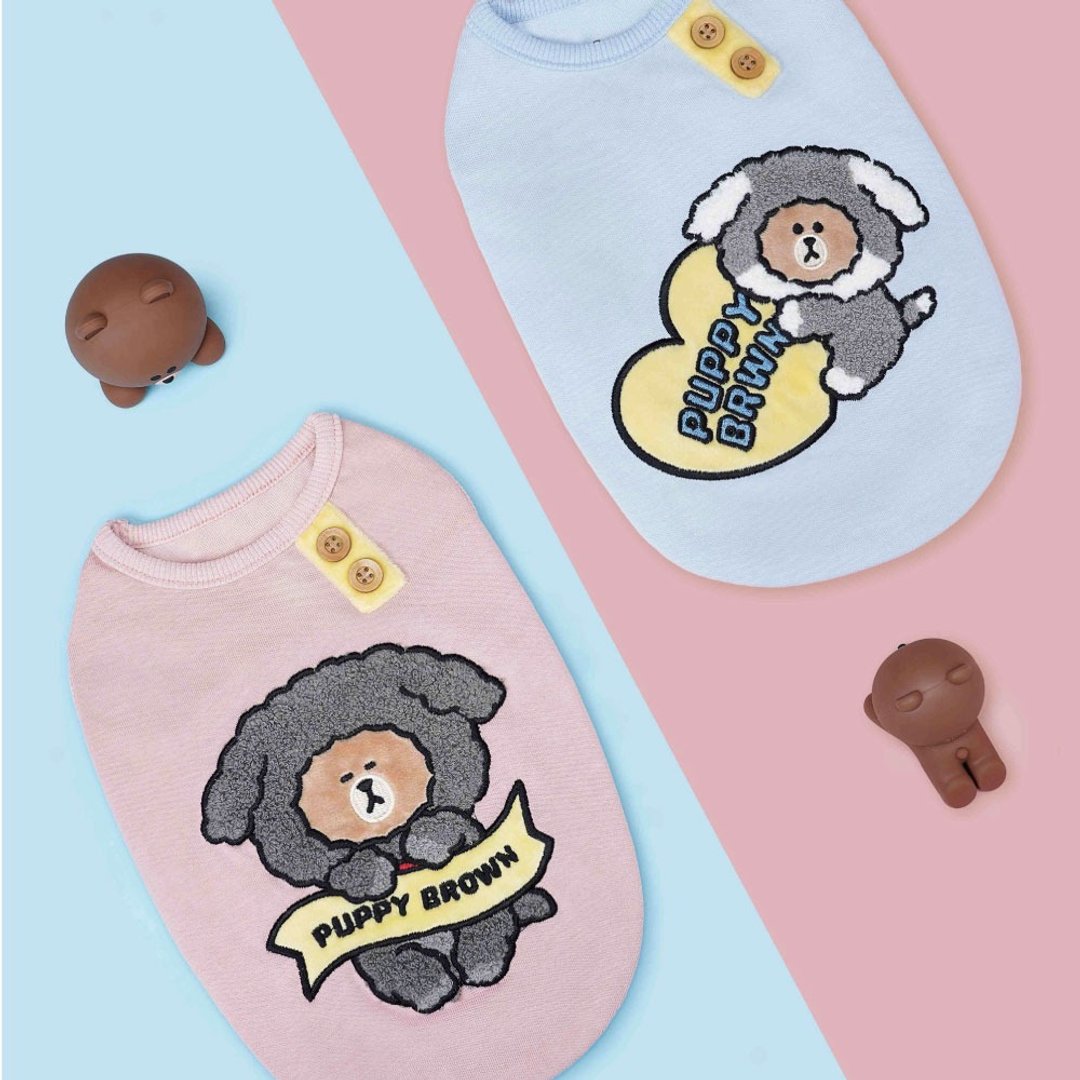 【LINE FRIENDS官方授权】PUPPY系列冬季纯棉宠物背心服饰 - 衣/帽 - 棉 