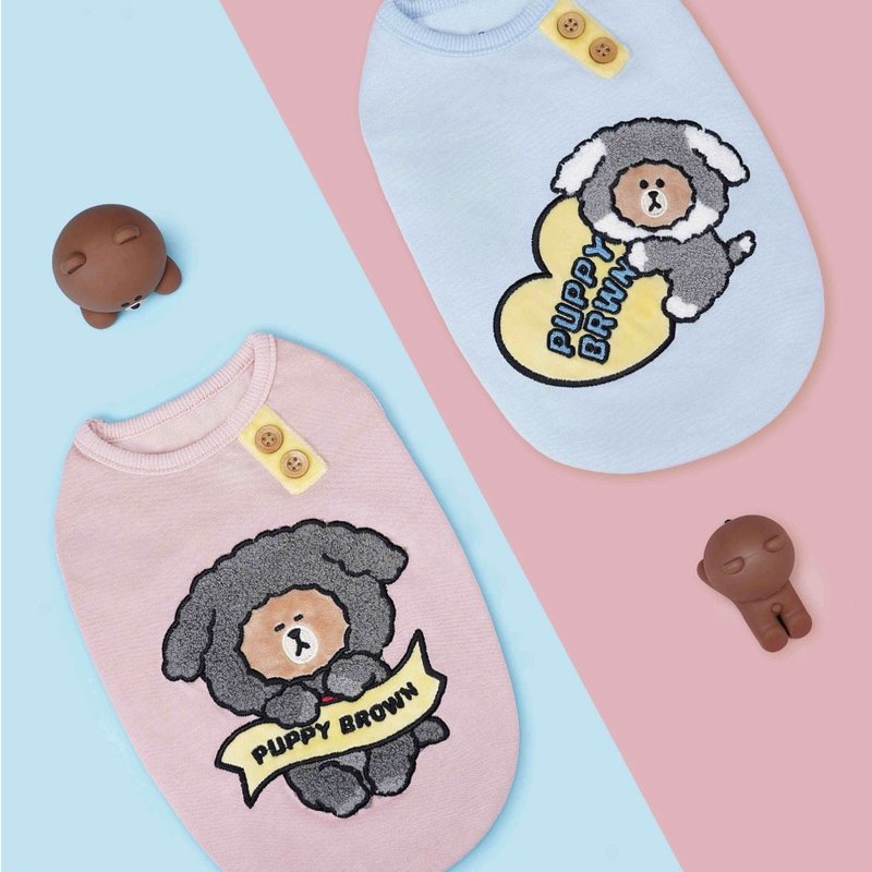 【LINE FRIENDS官方授权】PUPPY系列冬季纯棉宠物背心服饰 - 衣/帽 - 棉．麻 