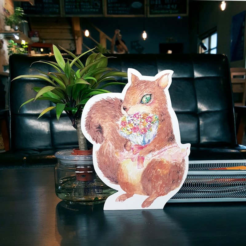 纸言传情 大松鼠摆饰 明信片 巨无霸卡片 - 卡片/明信片 - 纸 咖啡色