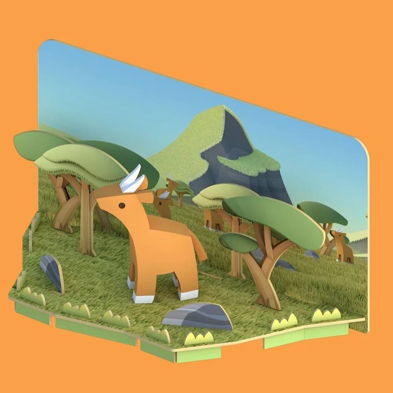 Halftoys Animal 羚羊STEAM教育玩具 - 玩偶/公仔 - 塑料 橘色
