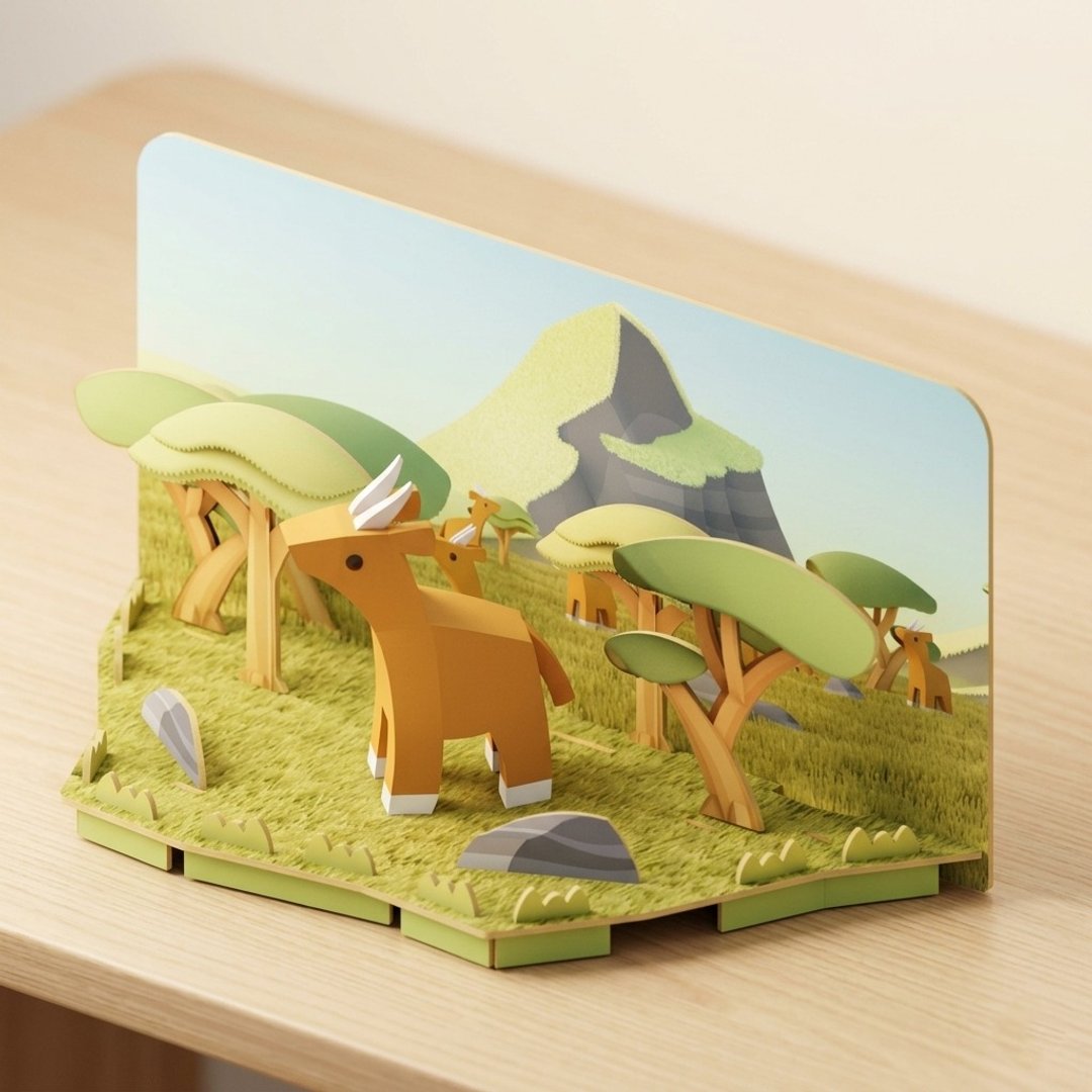 Halftoys Animal 羚羊STEAM教育玩具 - 玩偶/公仔 - 塑料 橘色