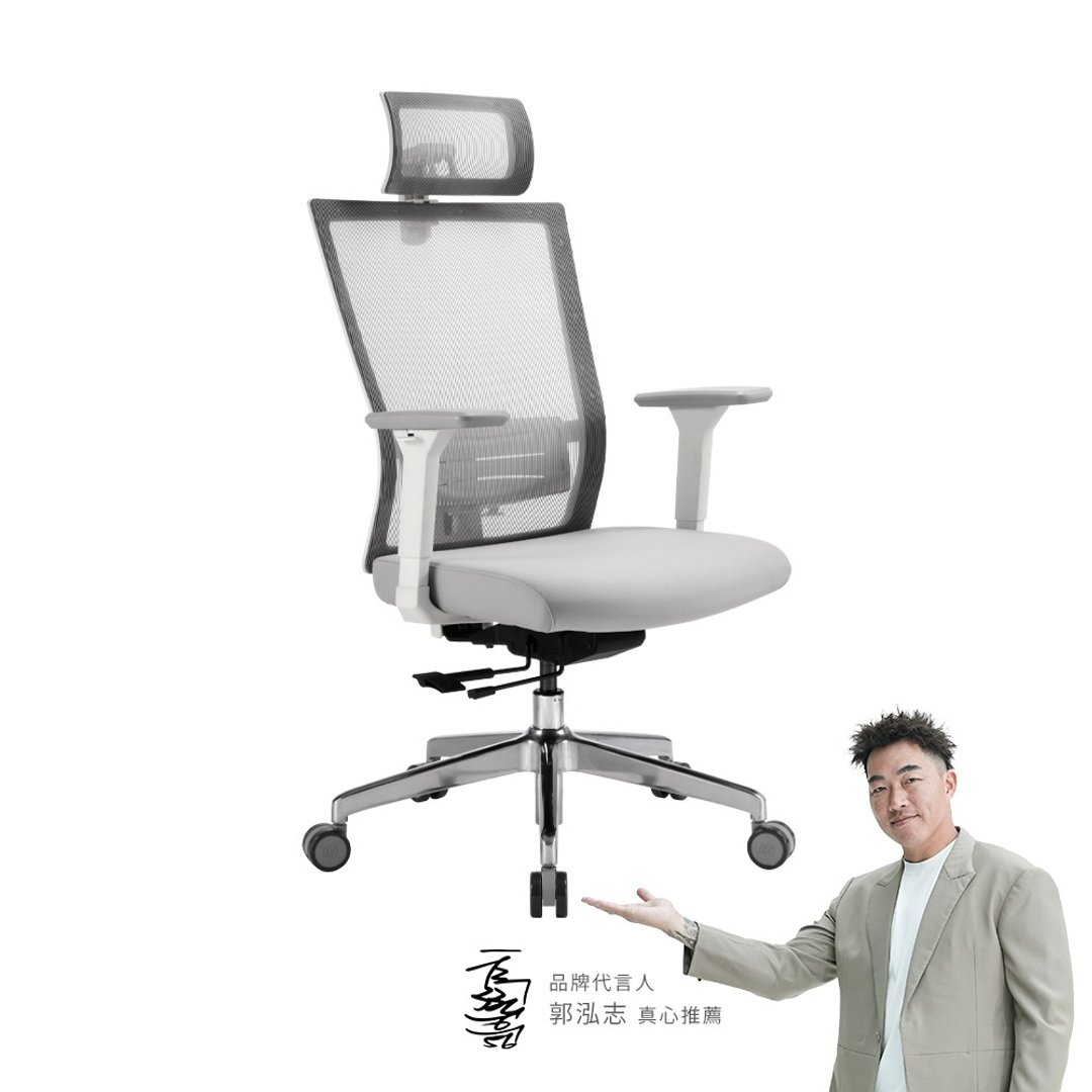 irocks T03 NEO 人体工学椅 纺纱白 - 椅子/沙发 - 其他材质 白色