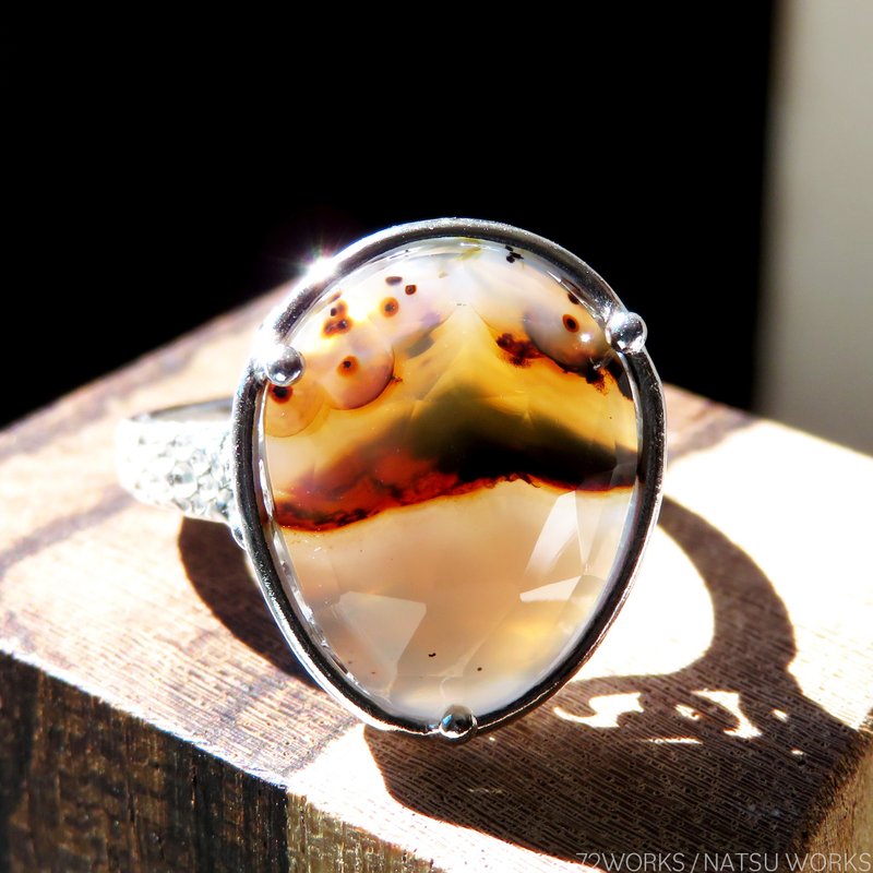 Montana Agate Ring - 戒指 - 宝石 橘色