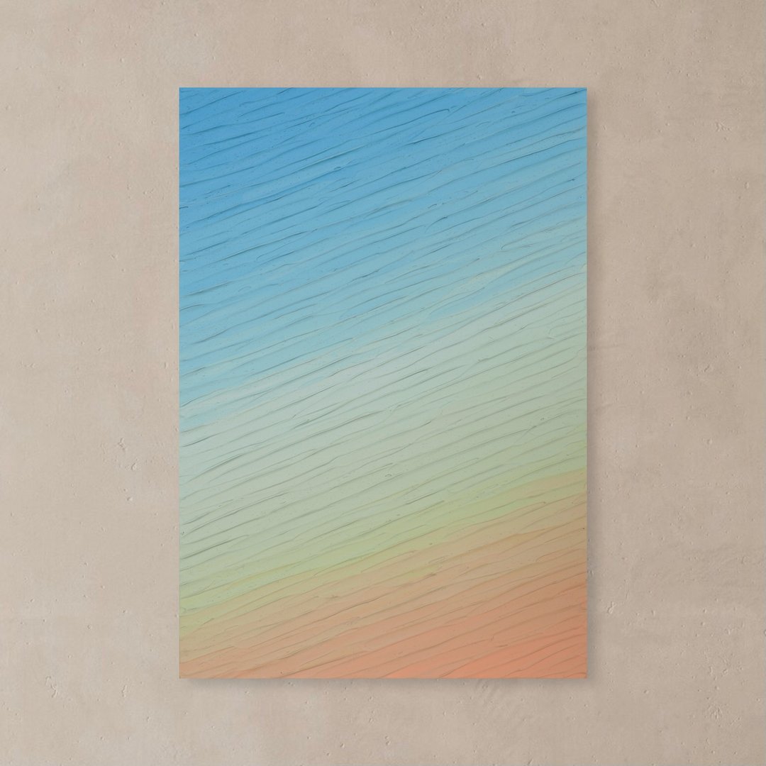 【日落景观】艺术-蓝橙渐层天空 - 海报/装饰画/版画 - 压克力 蓝色