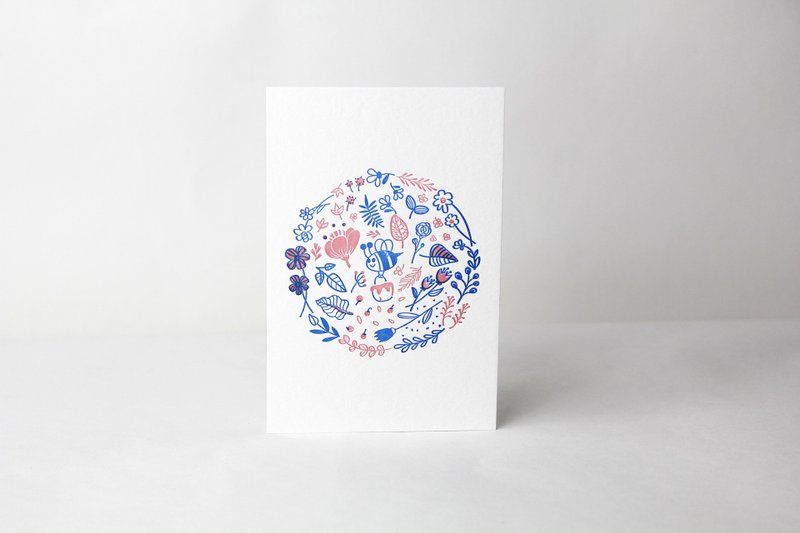 【凸版印刷】小蜜蜂花园(570磅啤酒卡/腰带/信封/贴纸) - 卡片/明信片 - 纸 白色