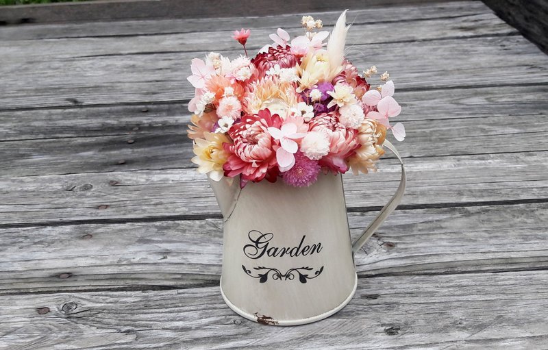 与实花||春日精灵 干燥花 盆花 手作 - 植栽/盆栽 - 植物．花 粉红色