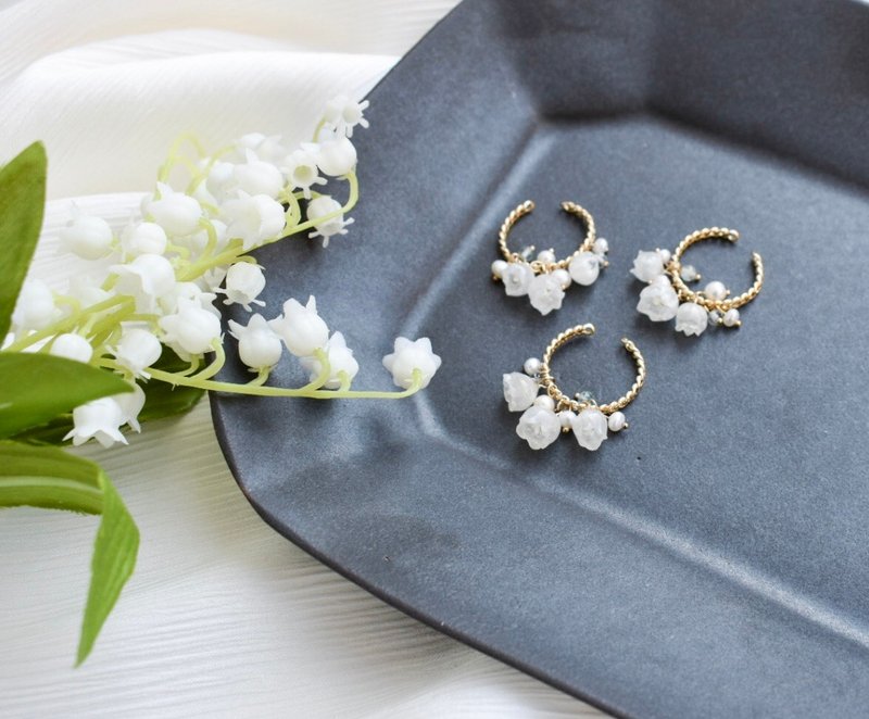 真铃兰 戒指 耳扣 - 戒指 - 其他材质 白色