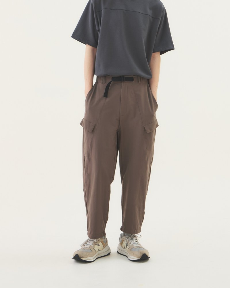 宽防泼微弹训练外裤 (深咖啡) - 男士长裤 - 尼龙 咖啡色