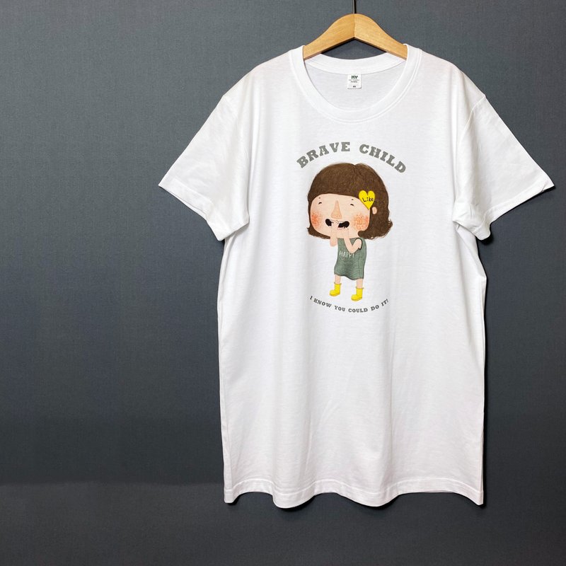 棉质短袖T-Shirt Dolly(朵力) Like! BRAVE CHILD 勇敢的孩子 - 女装 T 恤 - 棉 绿色