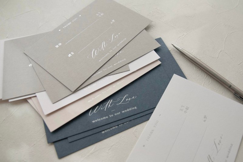 【 礼金谢卡 / 烫银 】海洋之心 - 卡片/明信片 - 纸 