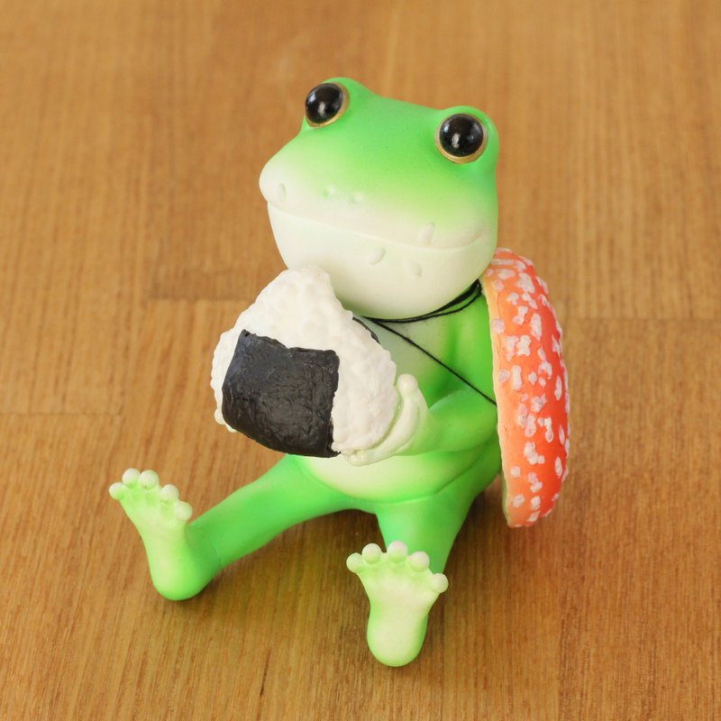 背毒蝇伞帽的感恩饭团青蛙 - 摆饰 - 塑料 绿色