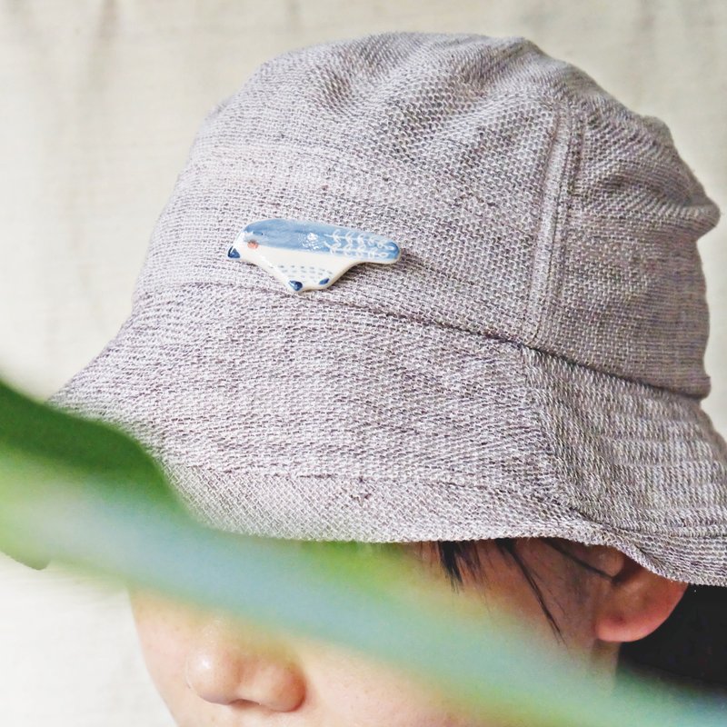 Bluebird Blue brooch - 胸针 - 陶 